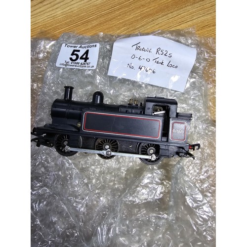 54 - A Triang R52S 0-6-0 Black Tank locomotive, cleaned and serviced with a test run, smoke unit fitted b... 