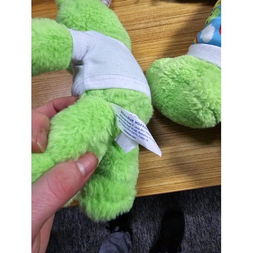 63 - A collection of soft toys 3 by build a bear workshop, 1 is a Squishmallow along with Steven the Seag... 