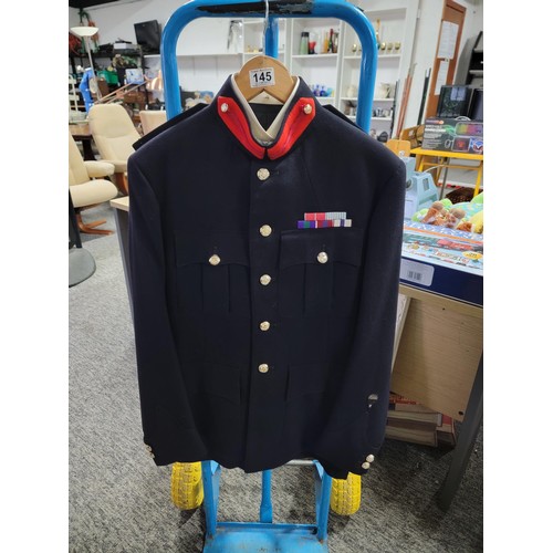 145 - Vintage good quality complete Guard officers uniform complete with trousers for the rank of Brigadie... 
