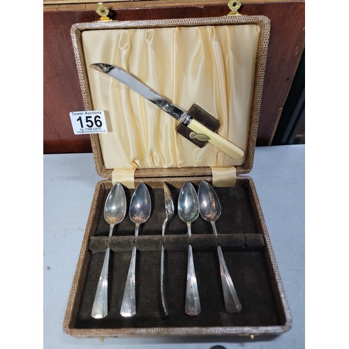 156 - Large collection of vintage cutlery inc a rare grapefruit set