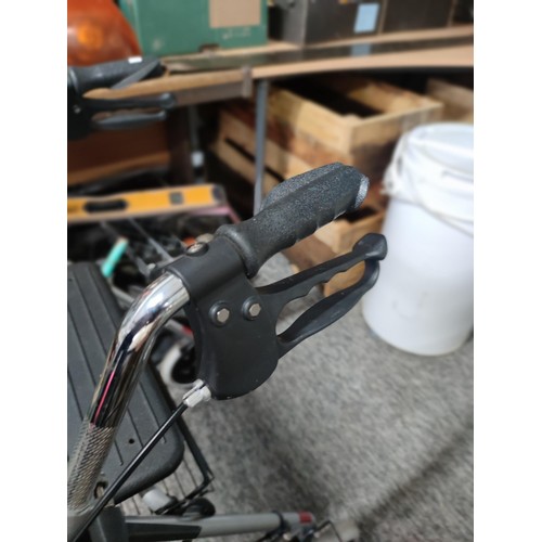 387 - Good quality Drive Medical Ltd mobility walker with seat and basket in good order folds flat for eas... 