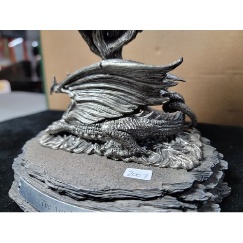 343 - 2012 One year only piece of the Astrologer in pewter with some crystals on its plinth its stands 22c... 