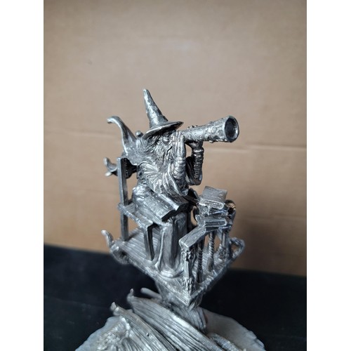 343 - 2012 One year only piece of the Astrologer in pewter with some crystals on its plinth its stands 22c... 