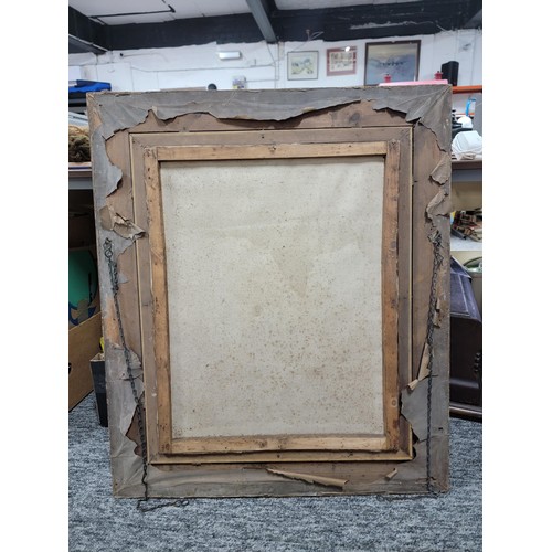 348 - Large and impressive hand painted photograph Portrait of a Lady, framed and glazed in a moulded wood... 