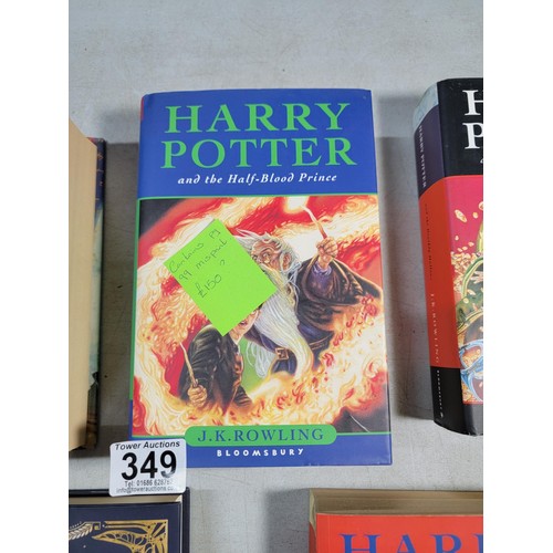 349 - 4 x Harry Potter books inc. the Half-blood Prince containing the miss print 1st edition. Two others ... 