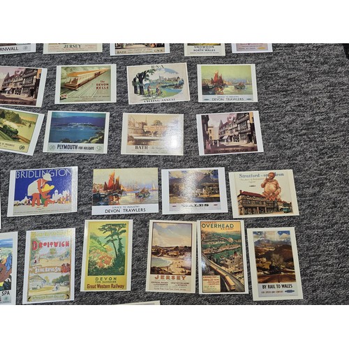 235 - A large collection of various postcards of vintage posters mostly covering railways of various towns... 