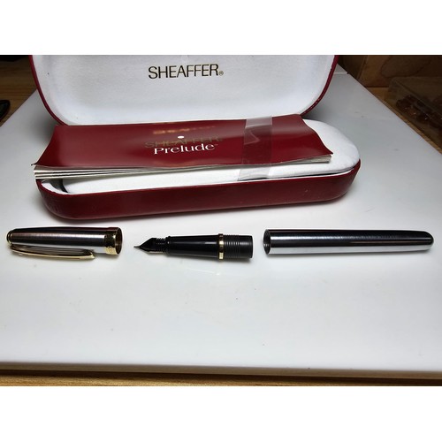 240 - A cased Shaeafer Prelude fountain pen, in excellent clean condition and complete with refills.