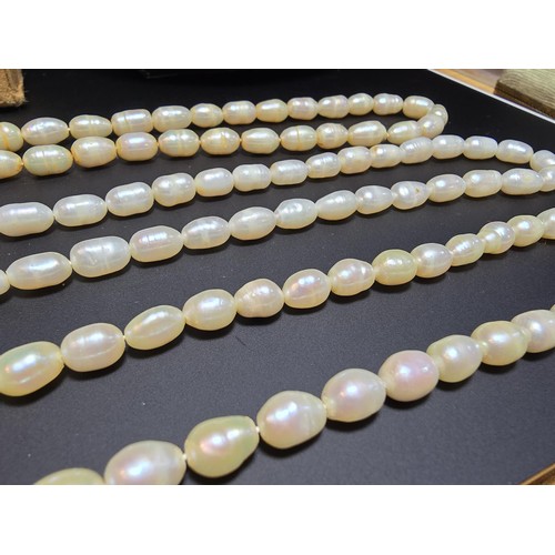 243 - A large collection of pearl jewellery to include a good genuine pearl necklace with a 925 silver cla... 