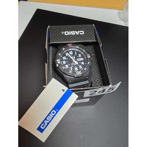 245 - A boxed as new Casio MRW-200H quartz wristwatch, in full working order and never had any use, comple... 