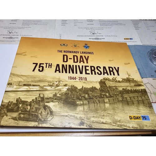 258 - A coin set commemorating The Normandy landings D-Day 75th anniversary, a complete set to include 6x ... 