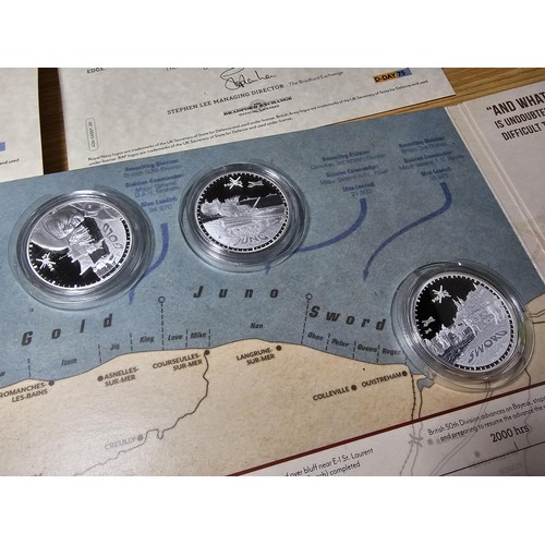 258 - A coin set commemorating The Normandy landings D-Day 75th anniversary, a complete set to include 6x ... 