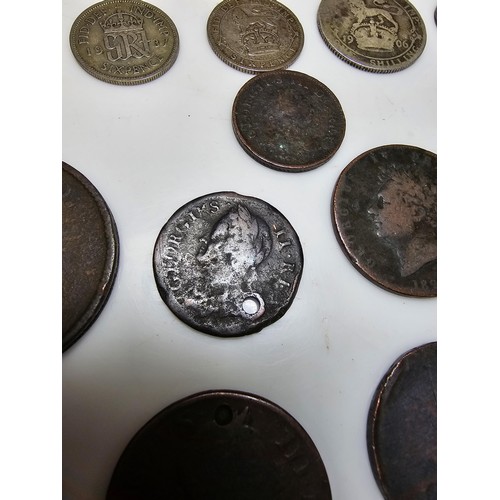 261 - A wooden box containing a large quantity of various vintage and antique British coins which includes... 