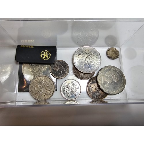 266 - A small collection of vintage coins to include 15x silver British coins all PRE-1947 which includes ... 