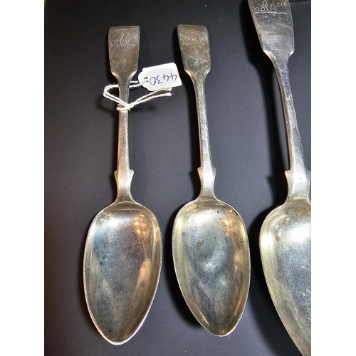 275 - A collection of 6x antique hallmarked silver matching spoons all hallmarked for Exeter and all 1840'... 