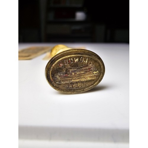 282 - A lot relating to The Great Exhibition to include a very rare bone handled stamp seal for The Great ... 