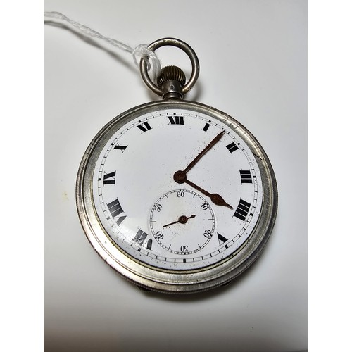 283 - A hallmarked silver pocket-watch having a clean dial and in good condition, watch has been tested fo... 