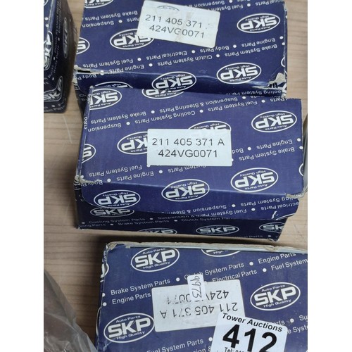 412 - Quantity of VW van parts mostly new in box inc 4x boxed ball joints along with 2x rubber steering ra... 