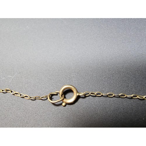 302 - A 9ct yellow gold neck chain along with a 9ct gold and silver panel bracelet and 2 pairs of cuff-lin... 