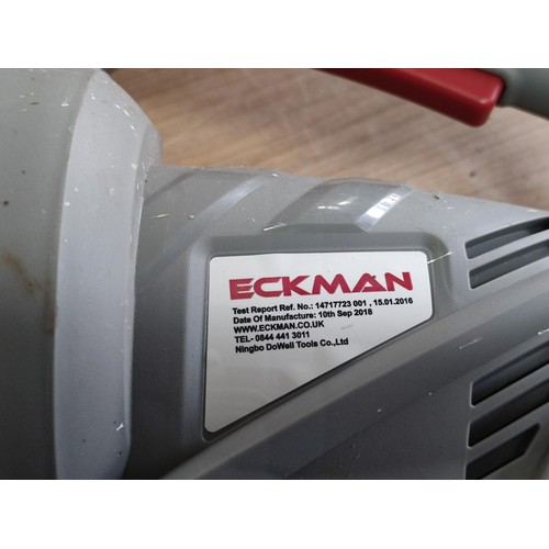 446 - Good quality Eckman garden vac blower complete with collection bag and power cable