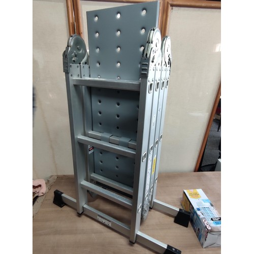 451 - A good quality platform ladder can be folded in 4 different ways max load of 15.75kg, along with a b... 