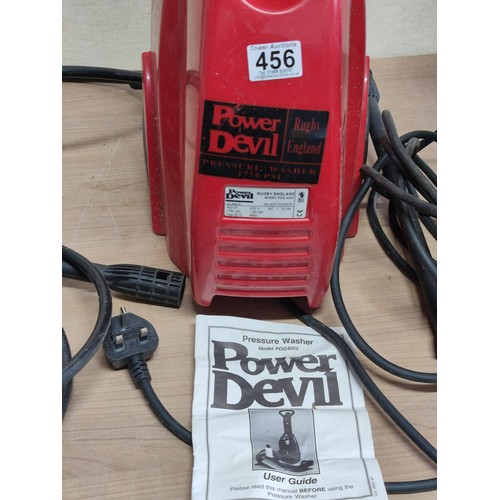 456 - Power Devil pressure washer complete with power cable and lance, Model PDG4022