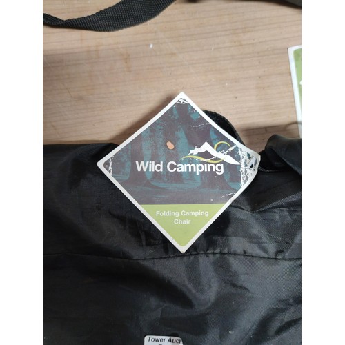 461 - 2x bagged wild camping foldup chairs in carry cases