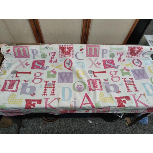 463 - Large almost full roll of alphabet children's fabric by Laura Ashley width of 140cm