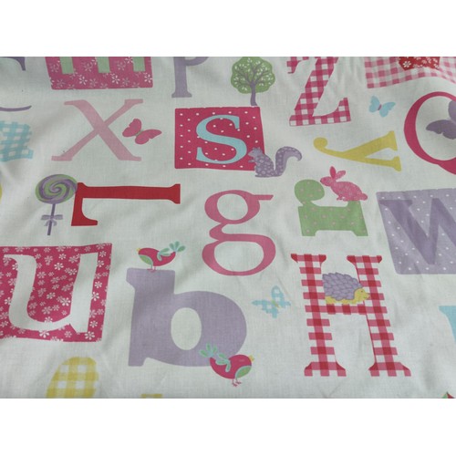 463 - Large almost full roll of alphabet children's fabric by Laura Ashley width of 140cm