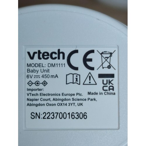 329 - VTech baby monitoring system complete with power cable and instruction only used once as new.