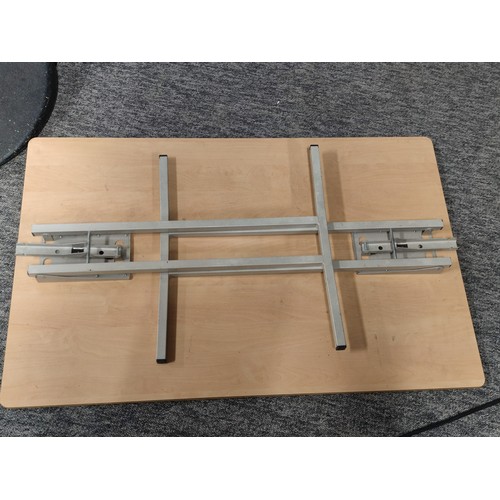 488G - Good quality fold up caravan table removed from a Coachman caravan in very good order, 90cm long 60c... 