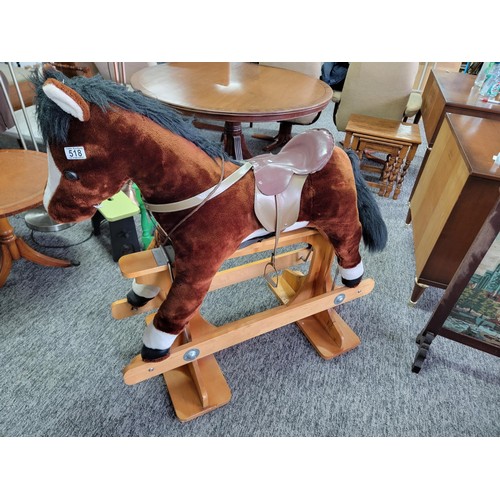 518 - Large rocking horse in good order nice and clean with its saddle