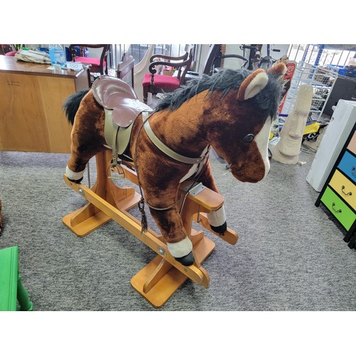 518 - Large rocking horse in good order nice and clean with its saddle