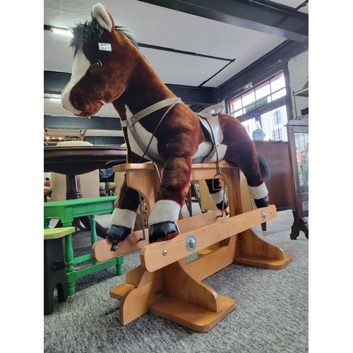 518 - Large rocking horse in good order nice and clean with its saddle