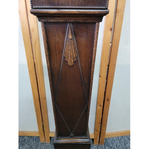 525 - Granddaughter long case clock Enfield with its pendulum. un tested.