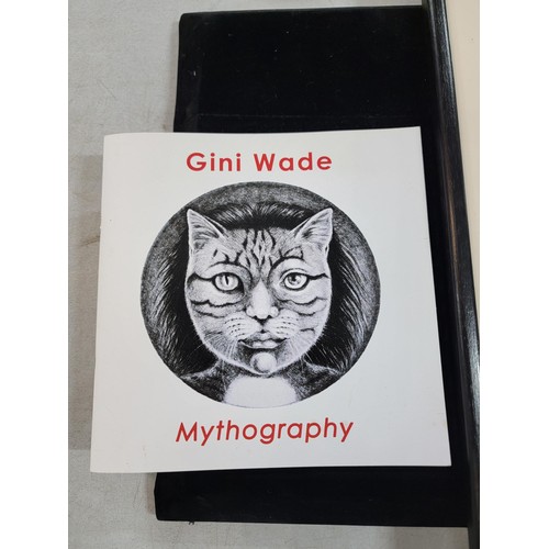 333 - Gini Wade signed print 2008 of a kamikaze with a Gini Wade Mythography artwork book