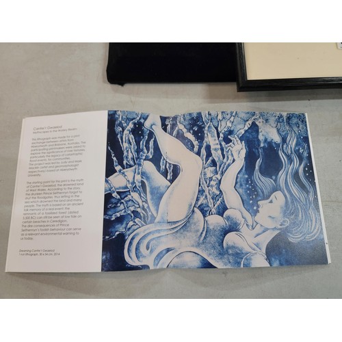 333 - Gini Wade signed print 2008 of a kamikaze with a Gini Wade Mythography artwork book