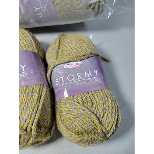 339 - Approx. 18 new rolls of wool by Storm 100gram rolls shade 4111 rain