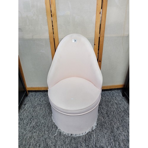 534 - Cream upholstered tub chair