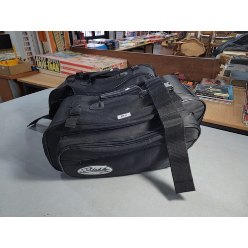 91 - A pair of heavy duty Diablo motorcycle panniers in good condition.