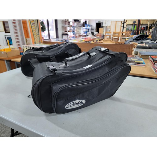 91 - A pair of heavy duty Diablo motorcycle panniers in good condition.