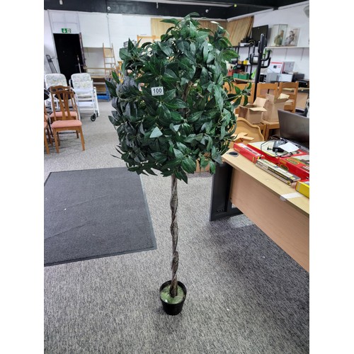 100 - Good size indoor artificial orange tree with lights stands at 161cm high