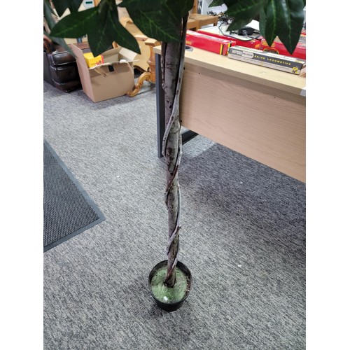 100 - Good size indoor artificial orange tree with lights stands at 161cm high