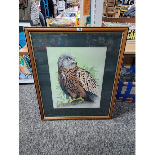 106 - Very impressive nicely mounted framed and glazed original watercolour of a red kite by wildlife arti... 