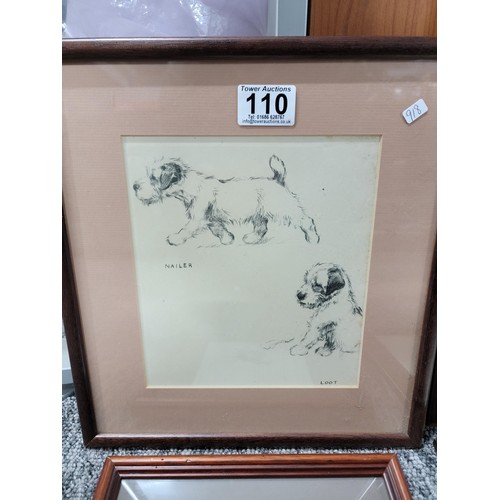 110 - Collection of 5x framed and glazed prints inc 2x by Cecil Aldin, a Lucy Dawson 1926 print etc larges... 