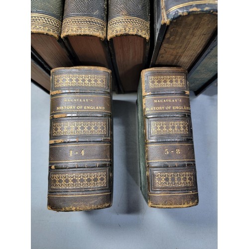 119 - Collection of antique leather bound books inc Strand magazine books dated 1891 Volumes I-IV containi... 