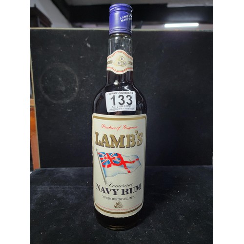 133 - Vintage 1970's Lambs Navy Rum new and sealed in good order 70cl,