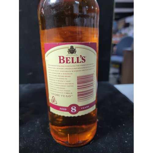 134 - 2x bottles of 8 year matured Bells Whisky new and sealed  in good order