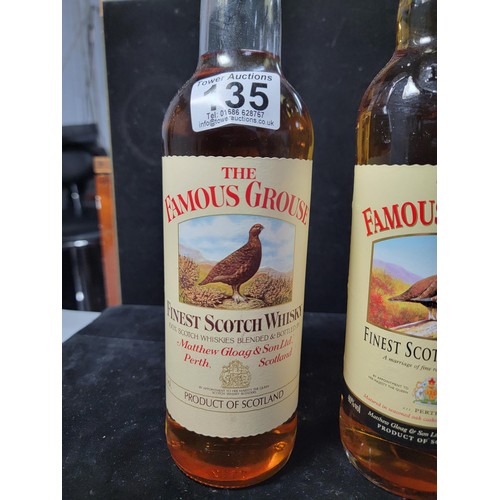 135 - 2x bottles of Famous Grouse Scotch Whisky 70cl bottles both new and sealed