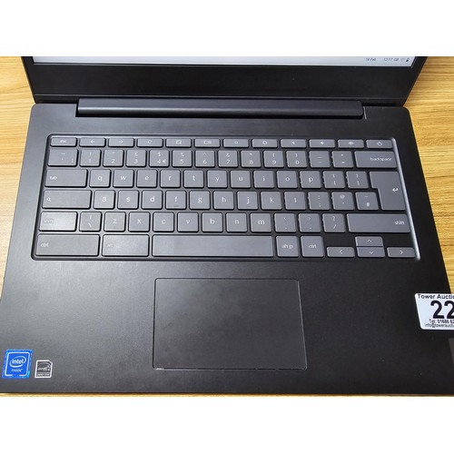 22 - Lenovo Chromebook S340-14 laptop complete with chrome operating system 4gb ram extendable by memory ... 