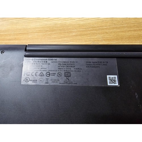 22 - Lenovo Chromebook S340-14 laptop complete with chrome operating system 4gb ram extendable by memory ... 